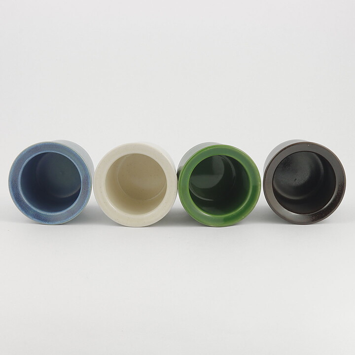 Stig Lindberg (1960s) Four Colorful Jars with Cork Lids (4)