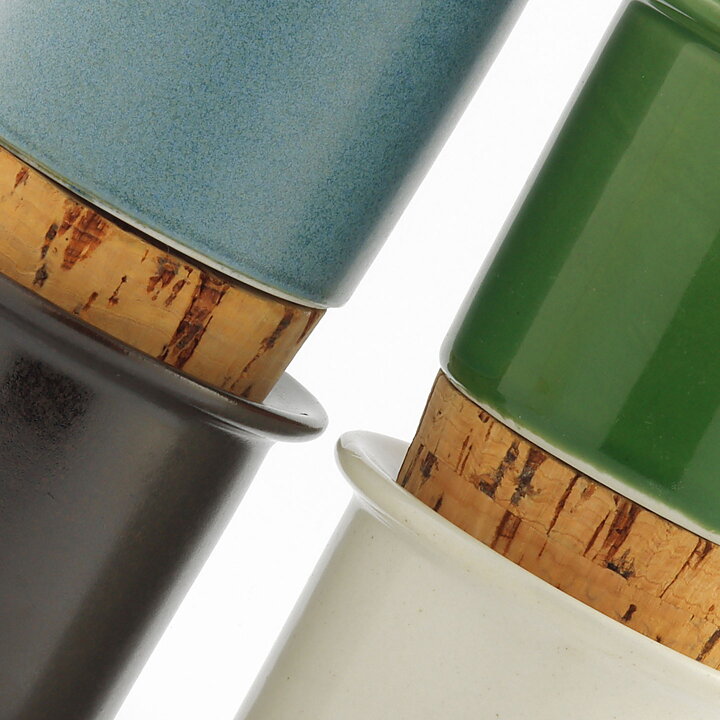 Stig Lindberg (1960s) Four Colorful Jars with Cork Lids (4)