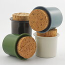 Stig Lindberg (1960s) Four Colorful Jars with Cork Lids (4)