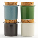 Stig Lindberg (1960s) Four Colorful Jars with Cork Lids (4)