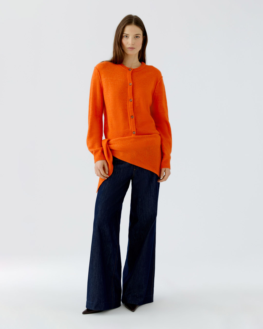 Halsduk trekant ullblandning orange - 5