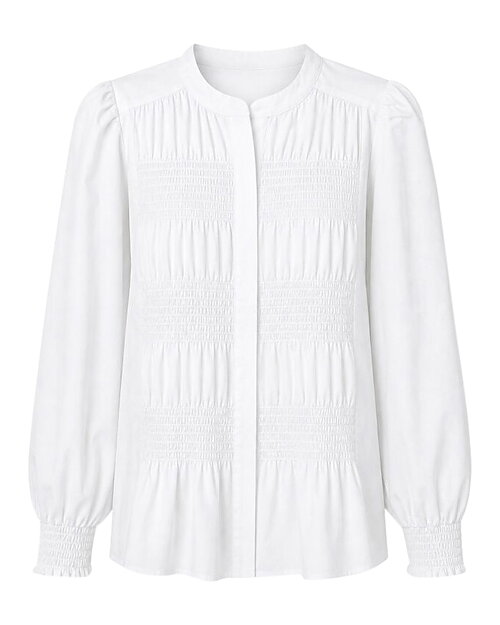 Skjorta Melea smock fram vit - 5