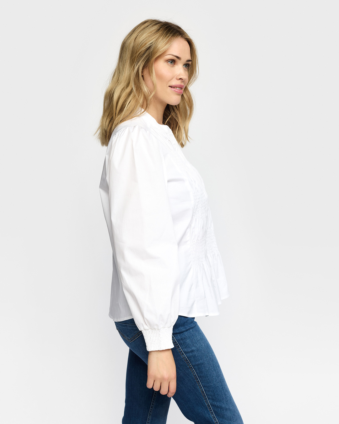 Skjorta Melea smock fram vit - 4