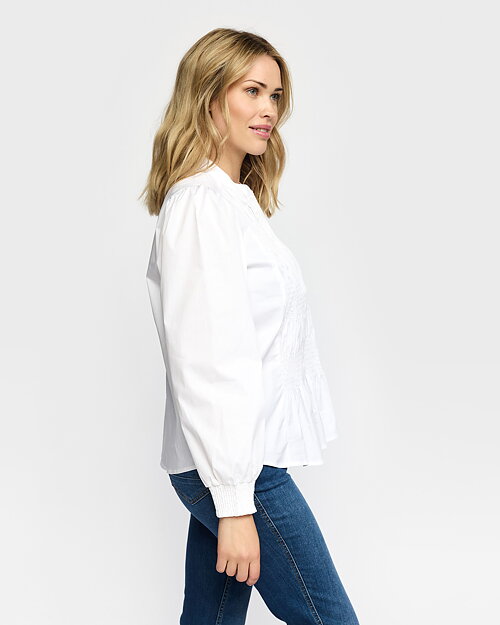 Skjorta Melea smock fram vit - 4