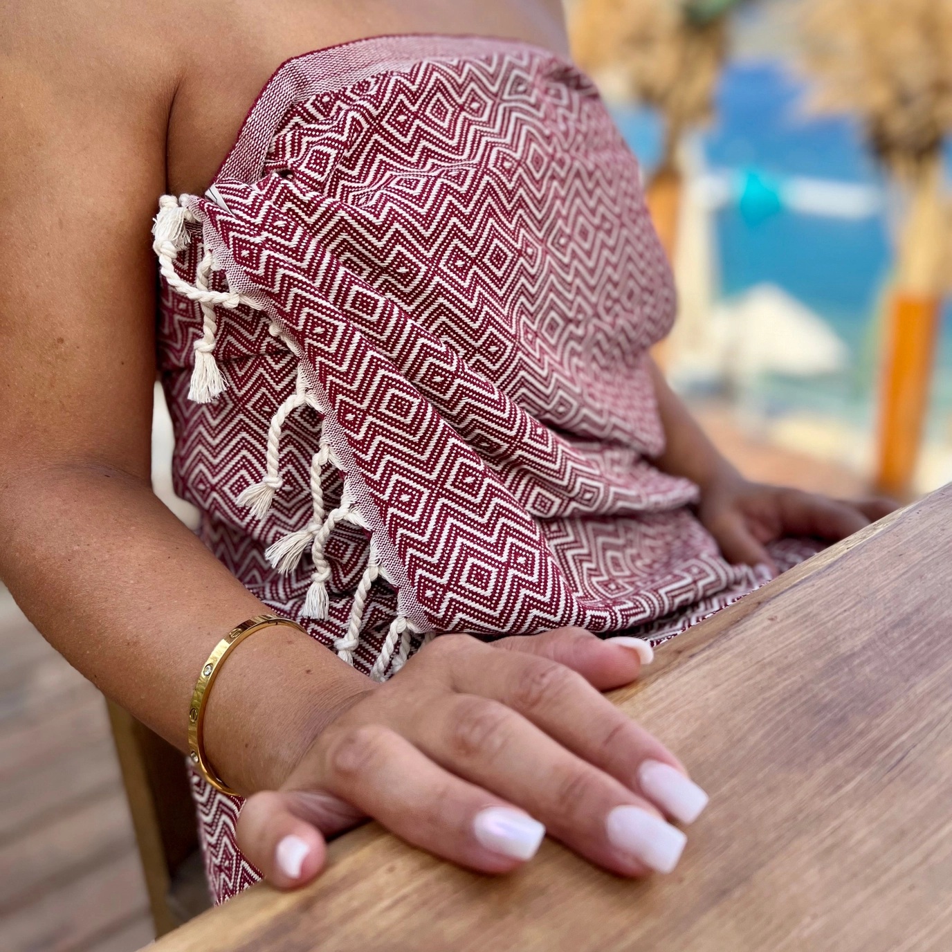 CotonIQ Hammamhandduk Peru Strandhandduk 180 x 100 - 3