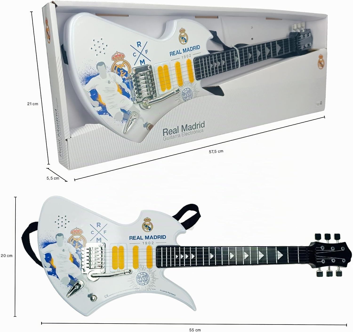 Real Madrid Elgitarr för barn – ljudleksak - 2