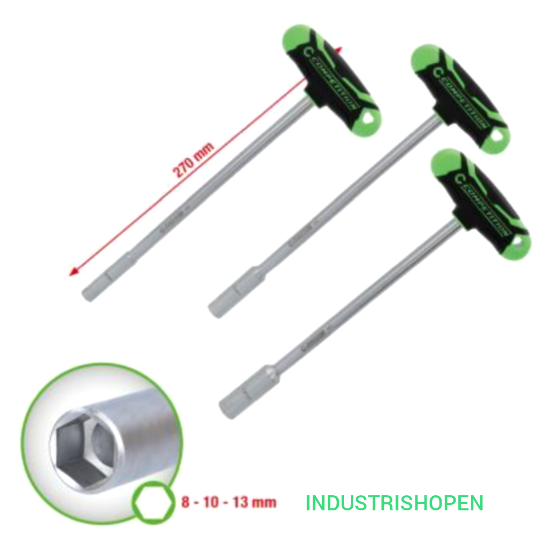 HYLSMEJSEL MED T-HANDTAG  SET, 3 st  8-10-13 mm - 3