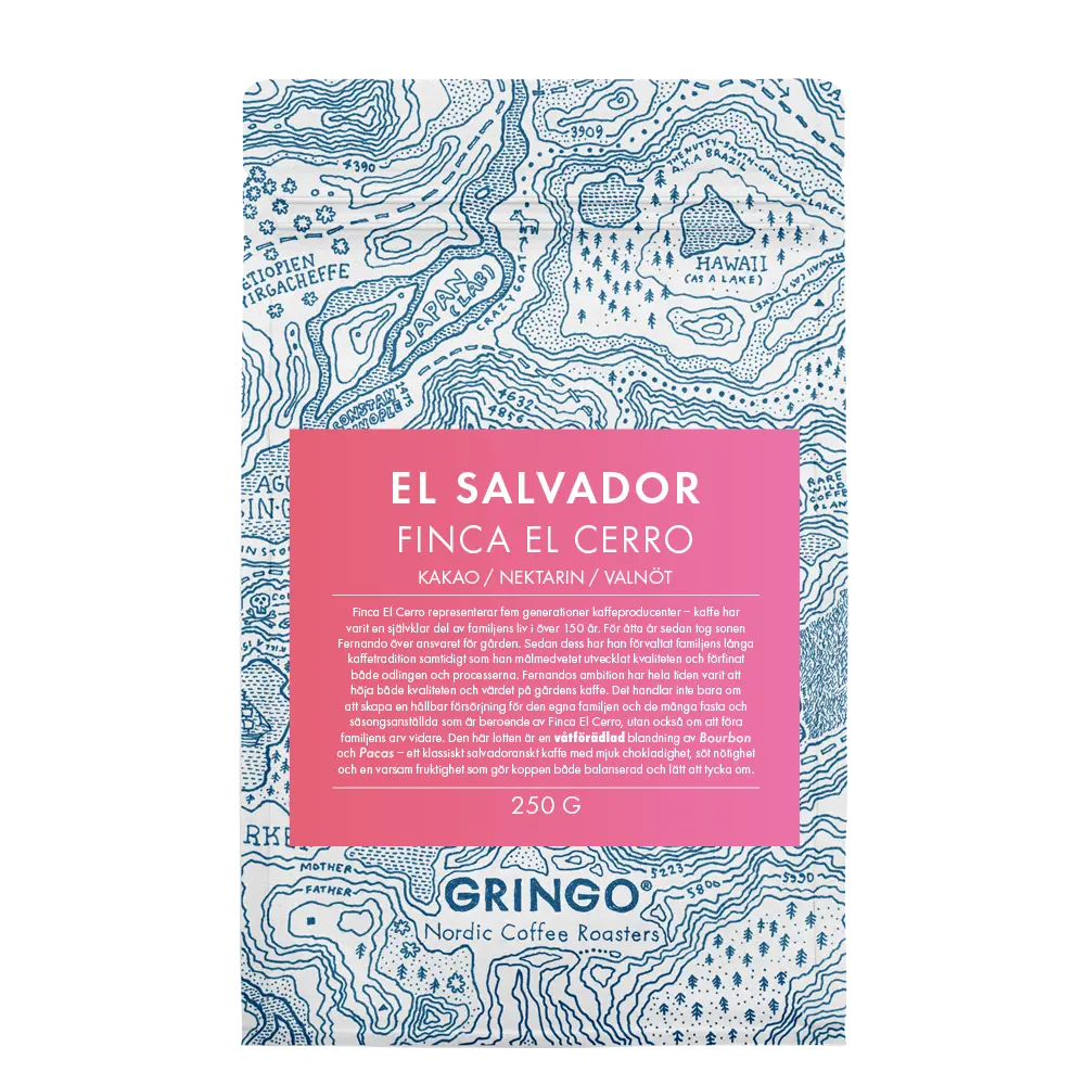 Gringo Nordic - Finca El Cerro - El Salvador - Mellanrostade hela kaffebönor - 250g