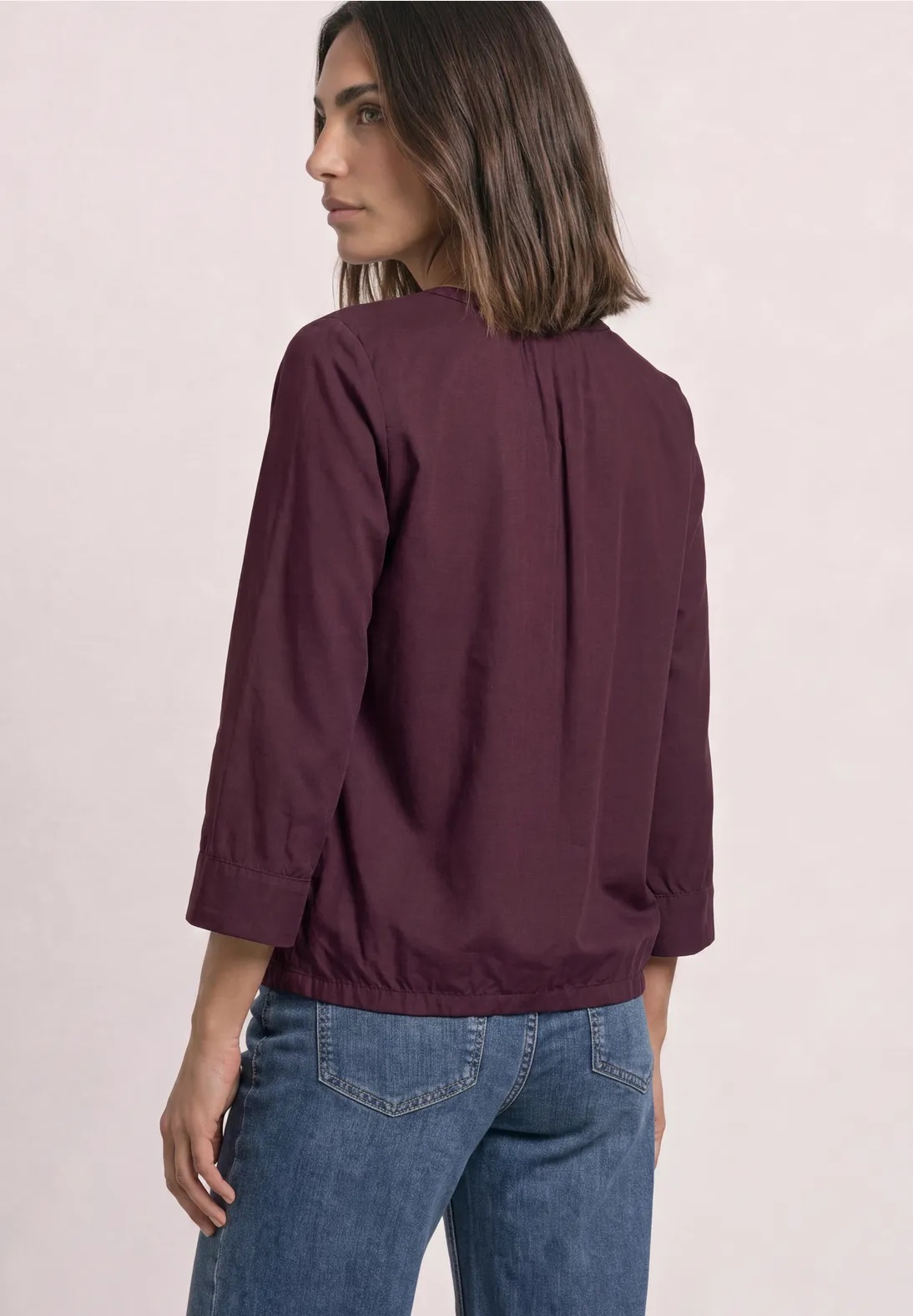 QR Splitneck Blouse - Rustic Rouge - Street One - 3