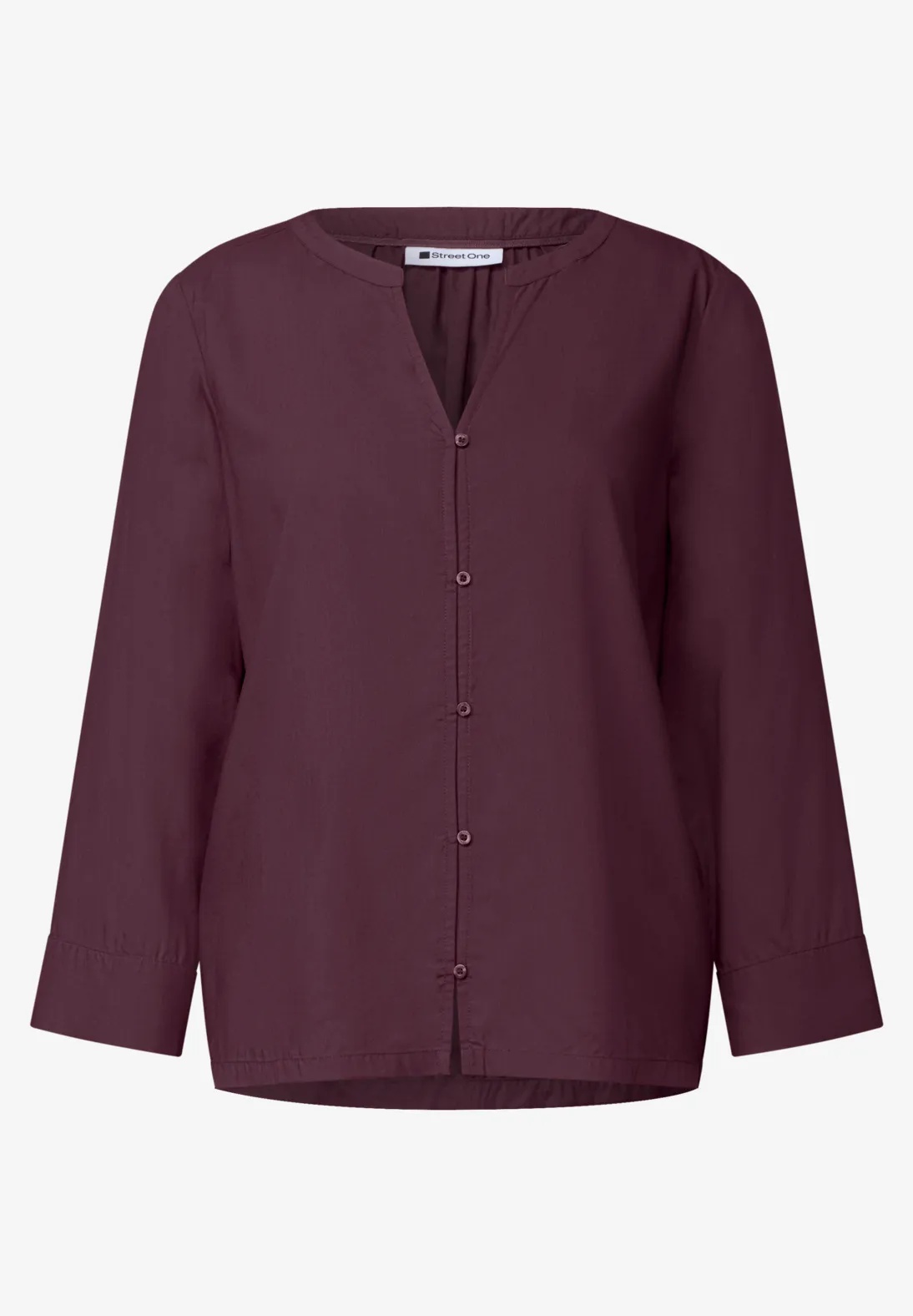 QR Splitneck Blouse - Rustic Rouge - Street One - 4