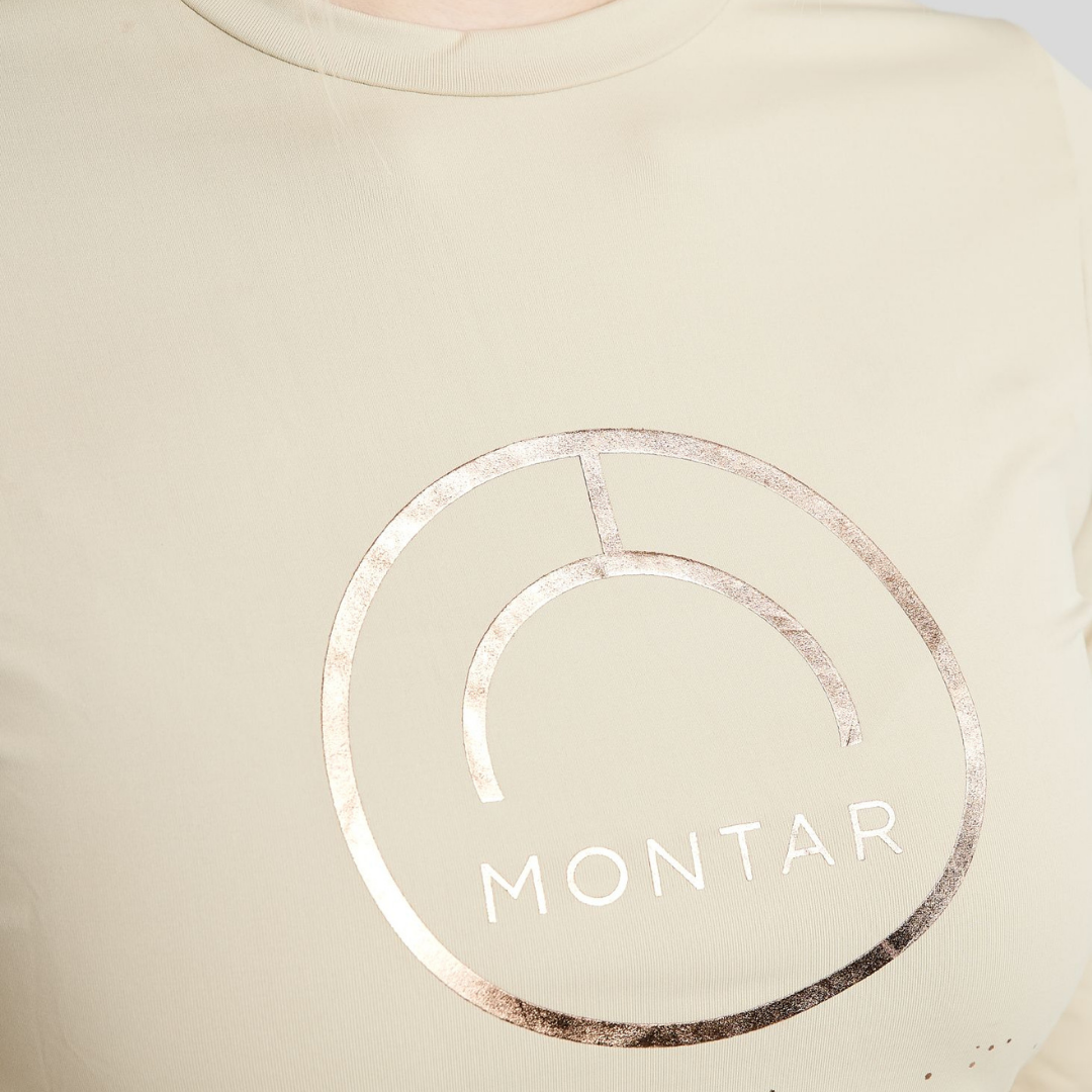 MONTAR MONILLE LONG SLEEV WHIT ROSEGOLD PRINT - WARM GRAY - 2