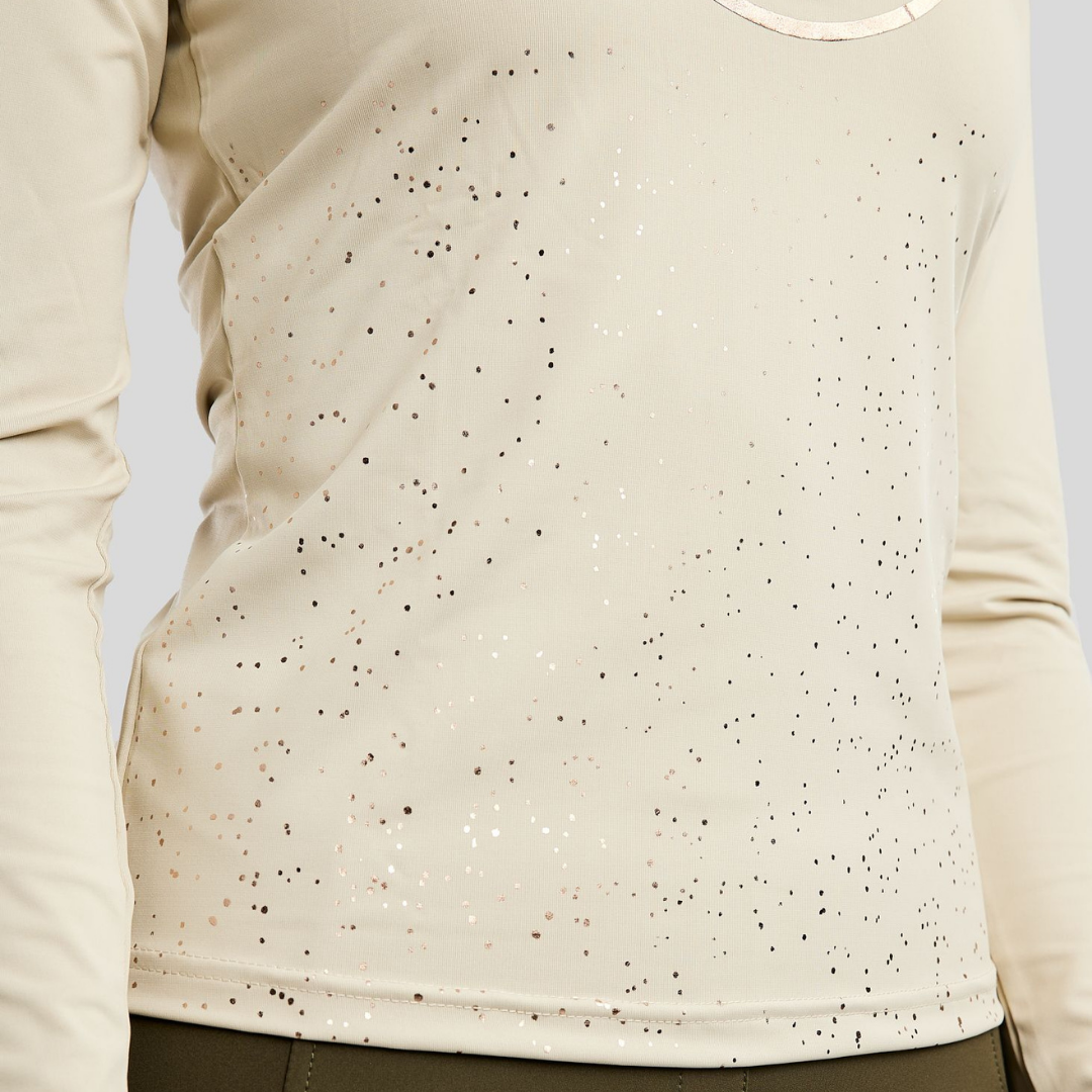 MONTAR MONILLE LONG SLEEV WHIT ROSEGOLD PRINT - WARM GRAY - 3