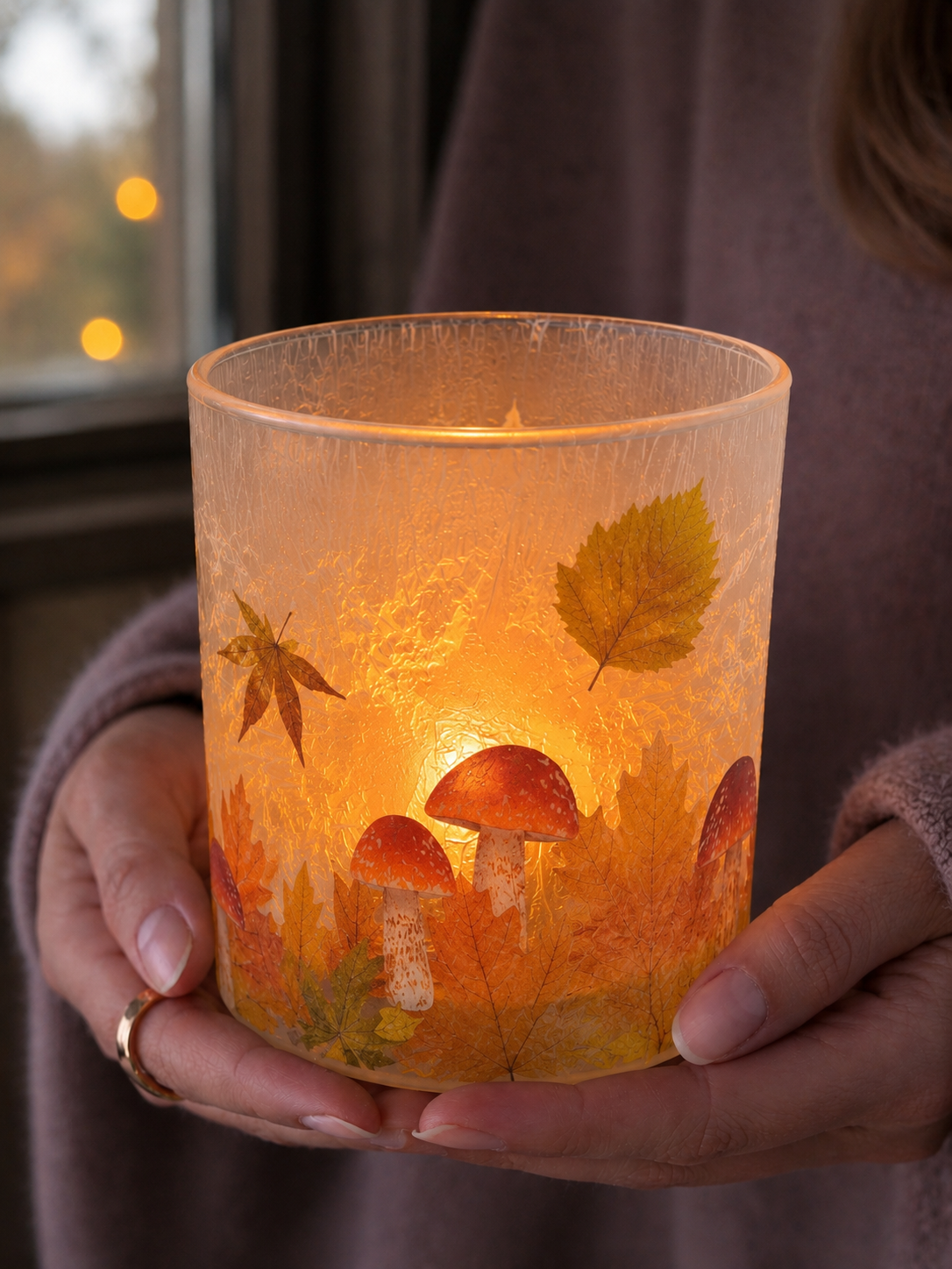 Lantern - Vase - Mushrooms - Medium - 12,5x10 cm - 2
