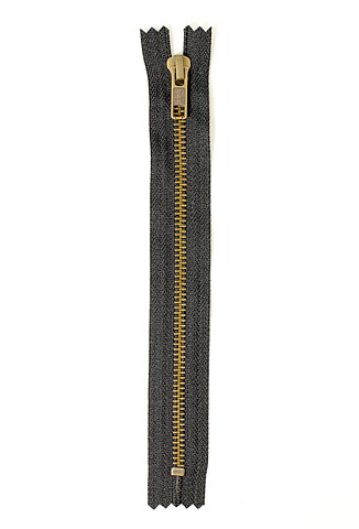 BLIXTLÅS 6 MM ANTIK MÄSSING 18 CM ED YKK