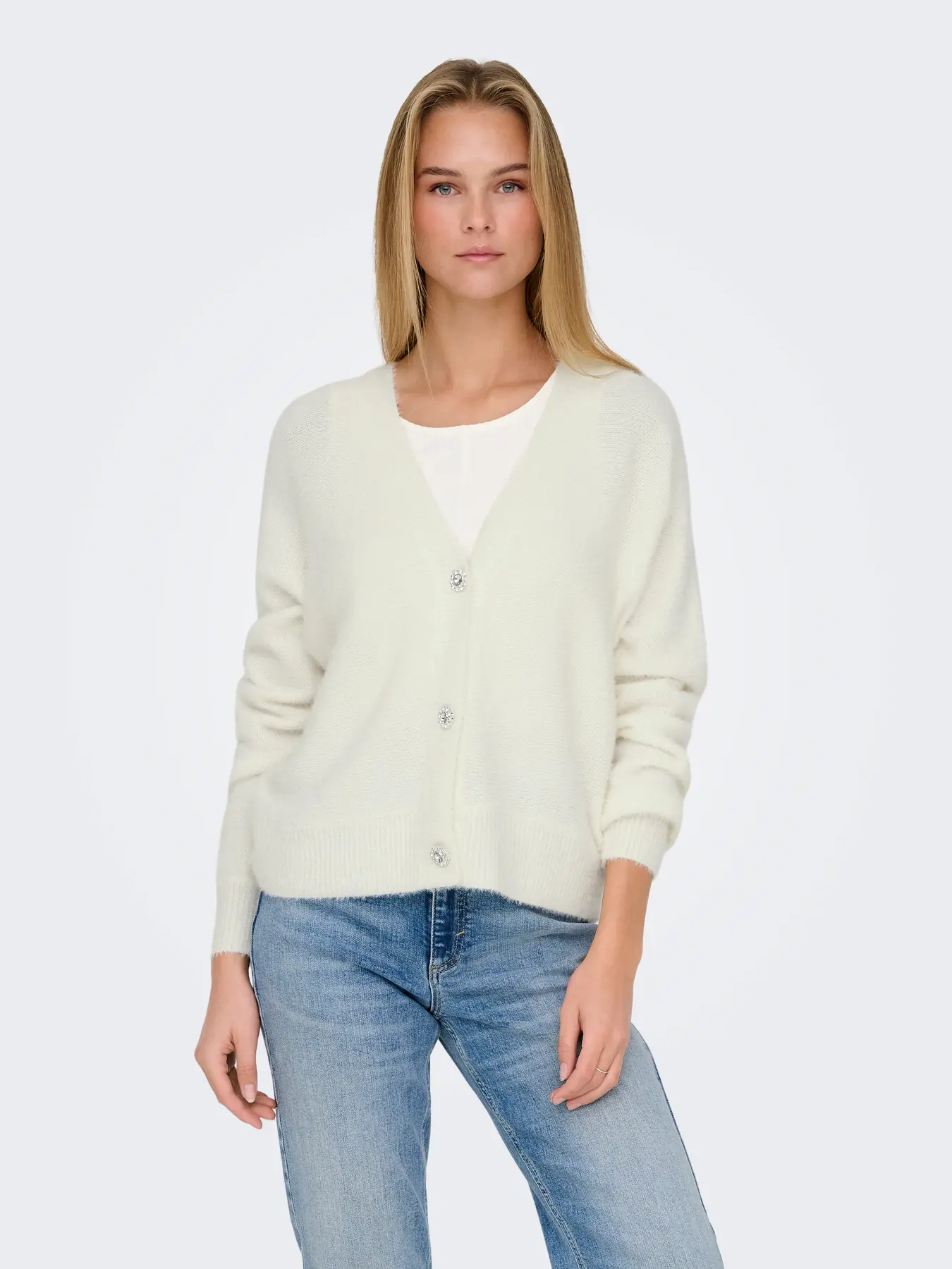 Only - Ella Cardigan Vit - 4