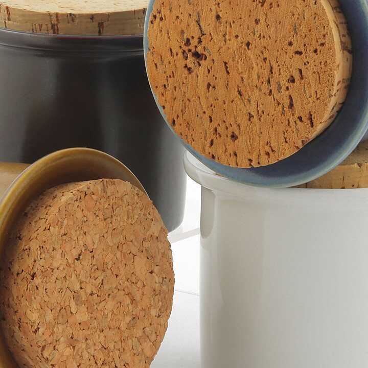 Stig Lindberg (1960s) Four Colorful Jars with Cork Lids (5)