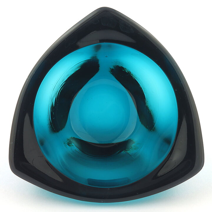 Kaj Franck (Bullseye 1956) Turquoise Triangular Bowl  [Sample Images]
