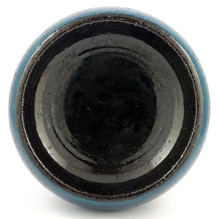Inger Persson (1960s) Brown/Turquoise Studio with Incised Decor 22/10 cm