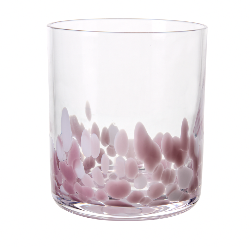 Cocktailglas, munblåst rosa/klar 30cl - 2