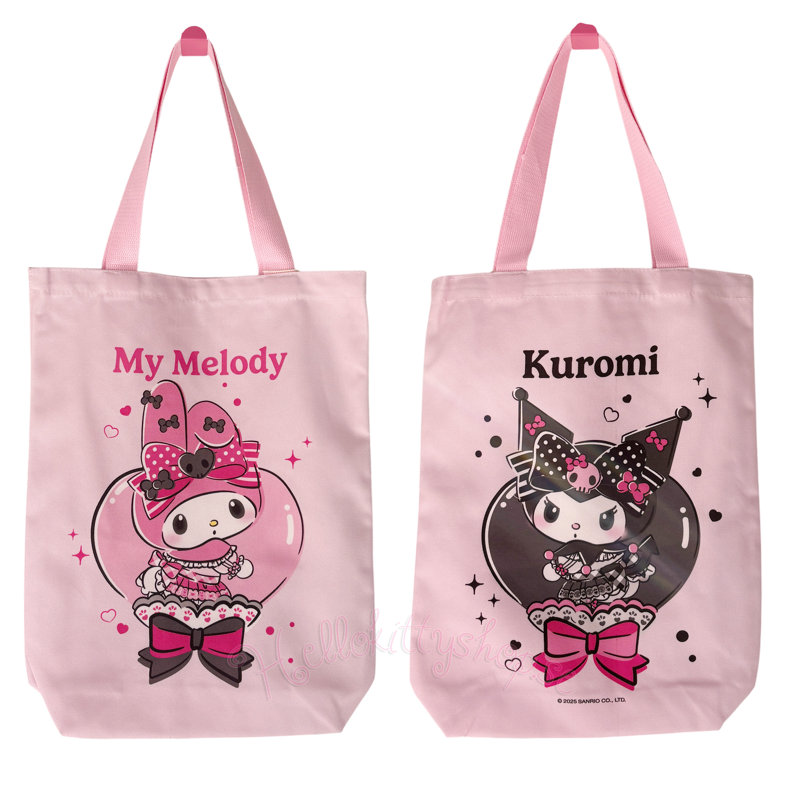 My Melody & Kuromi - Tote Bag - Pink Black Party Series  44 cm - Shoppingväska i Tyg