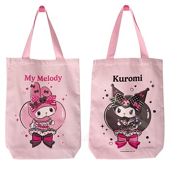 My Melody & Kuromi - Tote Bag - Pink Black Party Series  44 cm - Shoppingväska i Tyg