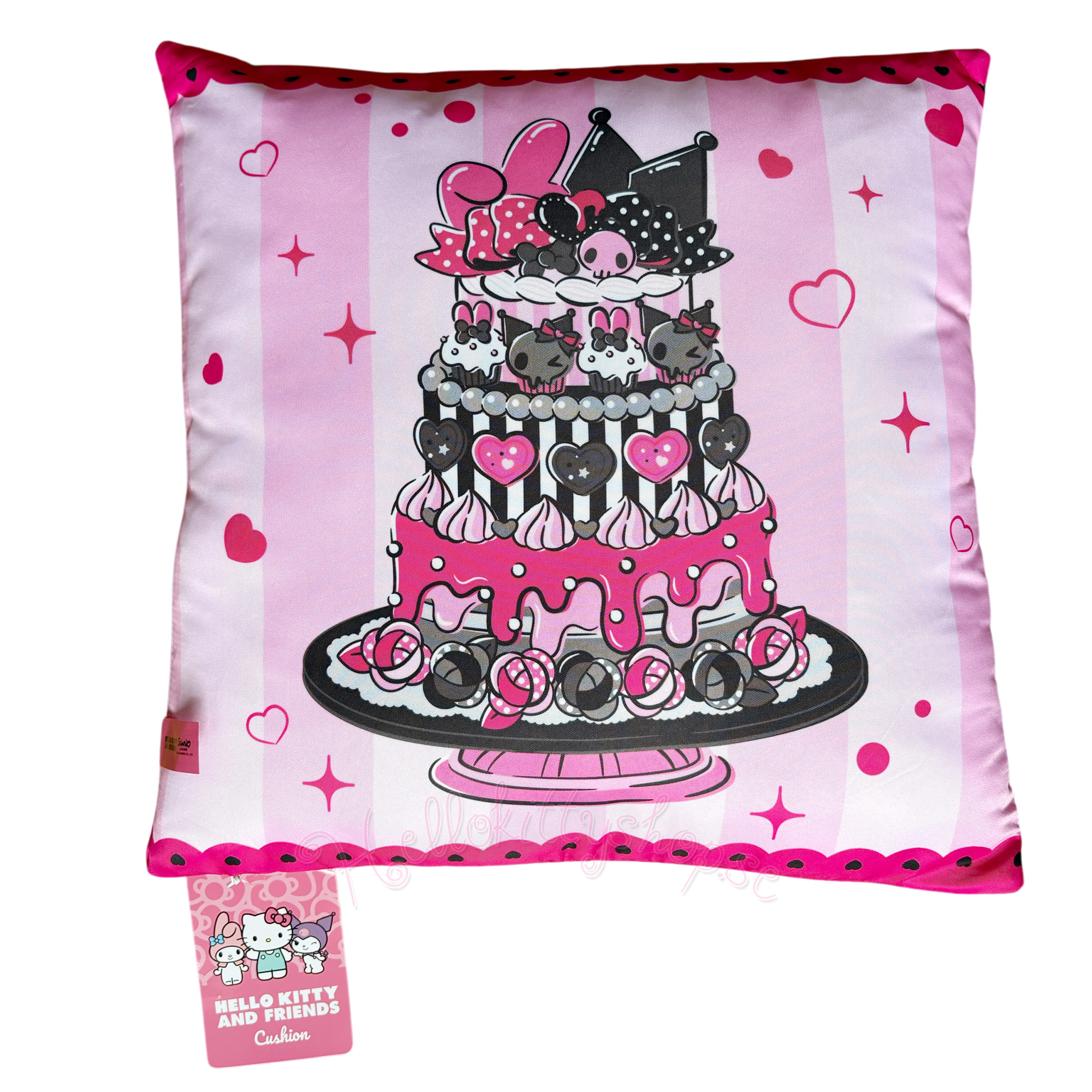 Kuromi & My Melody Kudde - Pink Black Party Series - 35 x 35 cm – Kawaii Sanrio Kudde - 2