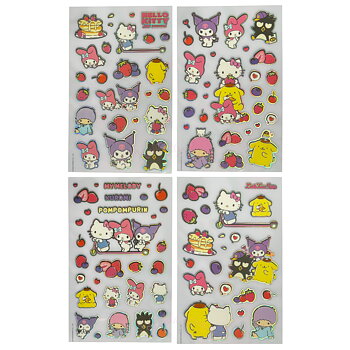 Hello Kitty & Friends Holografiska Klistermärken 4 st Ark - Everyday 10 x 16 cm
