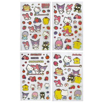 Hello Kitty & Friends Holografiska Klistermärken 4 st Ark - Everyday 10 x 16 cm
