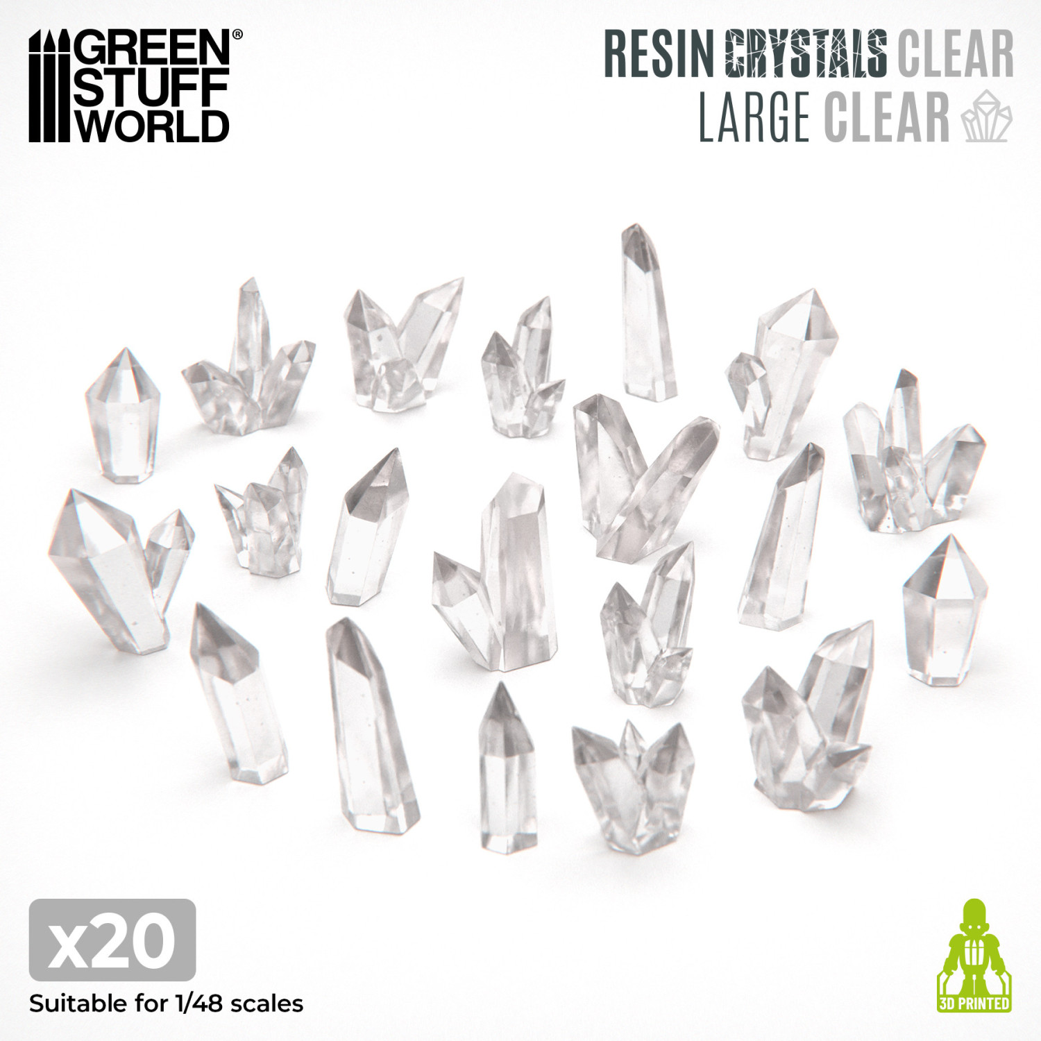 Green Stuff World: Clear Resin Crystals - Large
