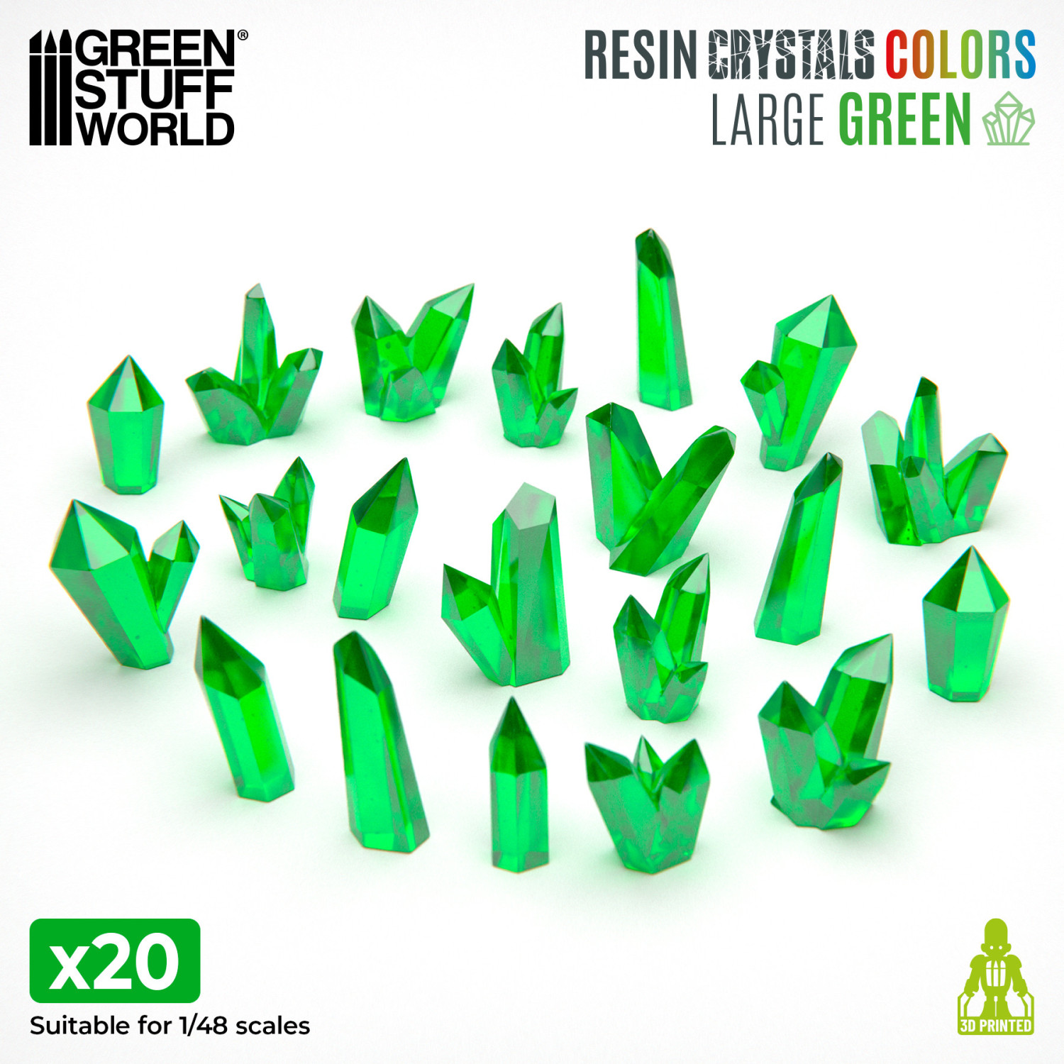 Green Stuff World: Green Resin Crystals - Large