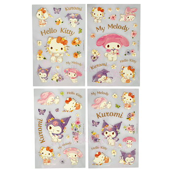 Hello Kitty & Friends Klistermärken 4 st Ark - Pastel Vivid 9 x 14 cm