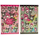 Kuromi & My Melody Holografiska Klistermärken 2 st Ark - Pink Black Party 10 x 16 cm