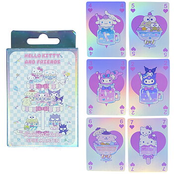 Hello Kitty and Friends - Holografiska Spelkort - Cupcake - Kortlek med 54 st Kort