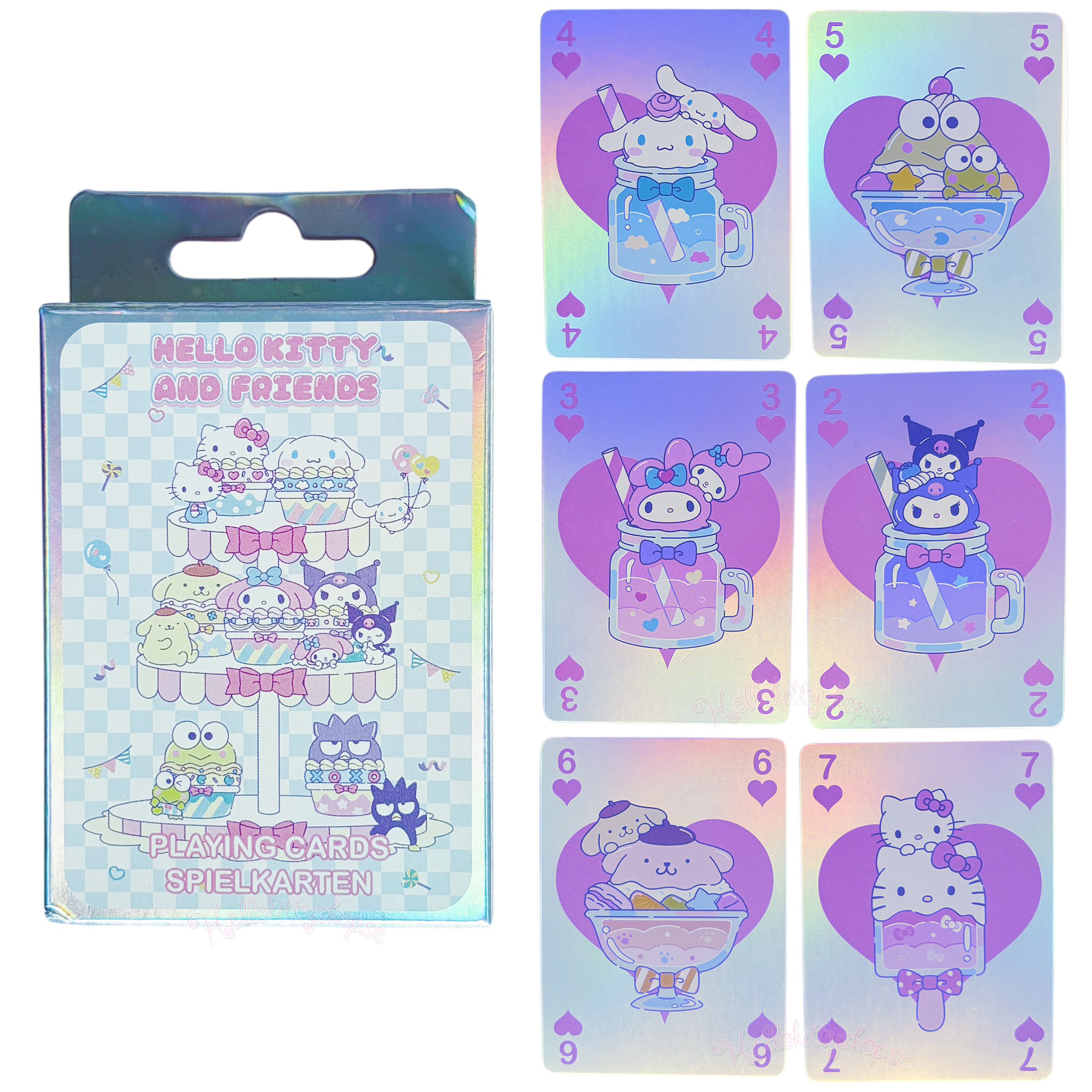Hello Kitty and Friends - Holografiska Spelkort - Cupcake - Kortlek med 54 st Kort - 2