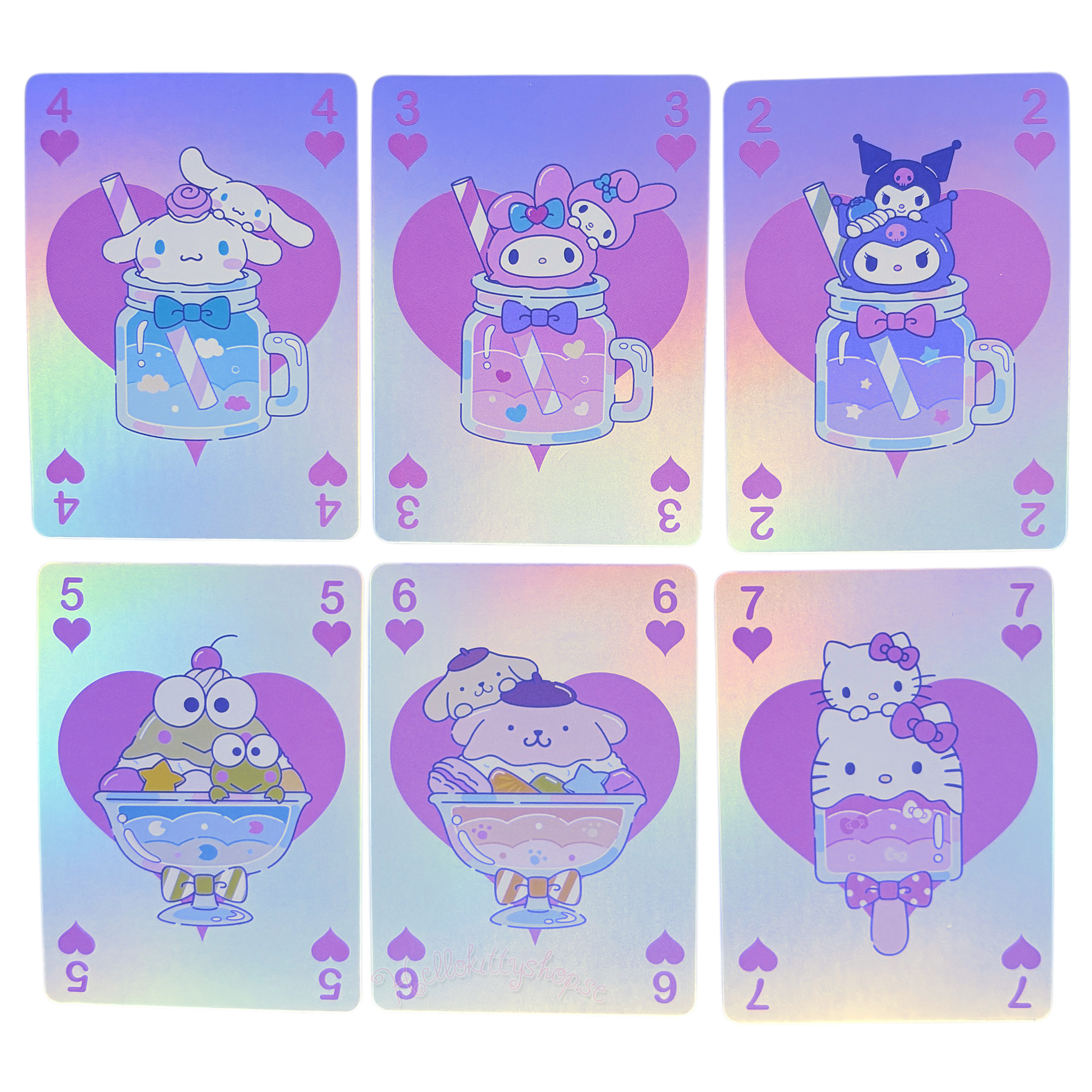 Hello Kitty and Friends - Holografiska Spelkort - Cupcake - Kortlek med 54 st Kort - 6