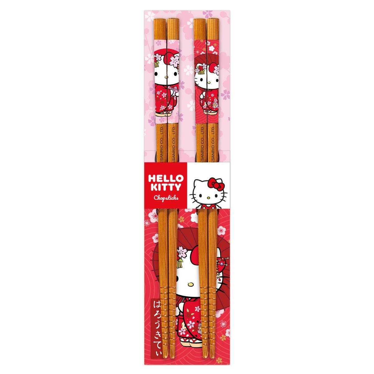 Hello Kitty Ätpinnar i Bambu 24 cm - 2-pack - Kimono