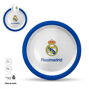 Real Madrid Papperstallrik 18 cm 8-pack Master
