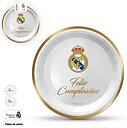 Real Madrid Papperstallrik 18 cm 8-pack Feliz Cumpleanos