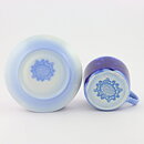 Stig Lindberg (Blå Husar 1968) Teacup with Blue Geometric Decor 12 cm