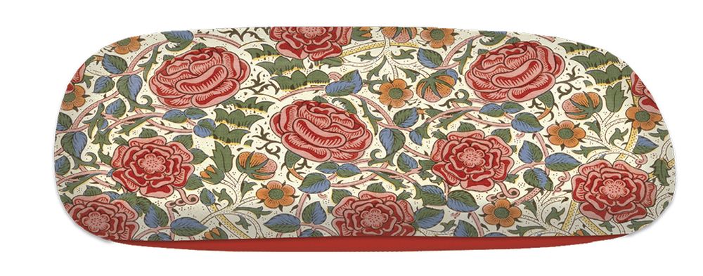 Brilleetui med pudseklud, William Morris, Roser
