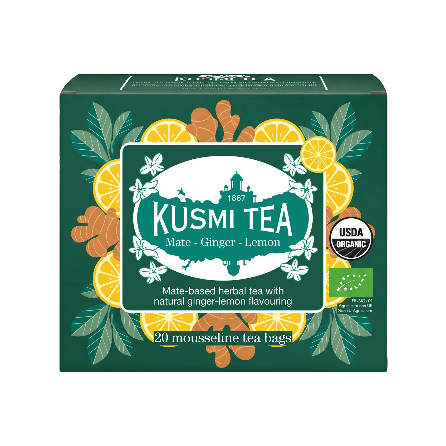 Kusmi Mate Ginger Lemon Ekologisk - Tepåsar 20-pack