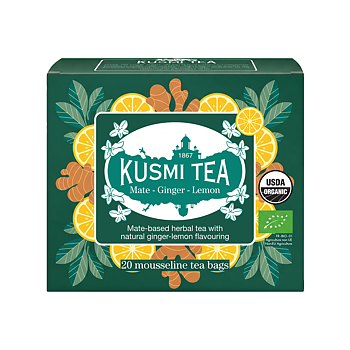 Kusmi Mate Ginger Lemon Ekologisk - Tepåsar 20-pack