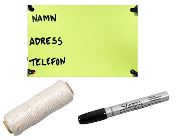 Märkpaket för Tinor/Burar