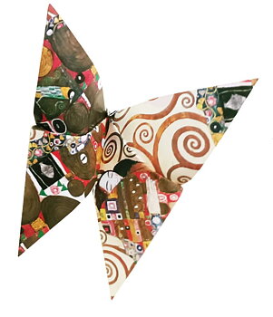 Art Origami, Gustav Klimt, Sommerfugle, Sværhedsgrad: Easy