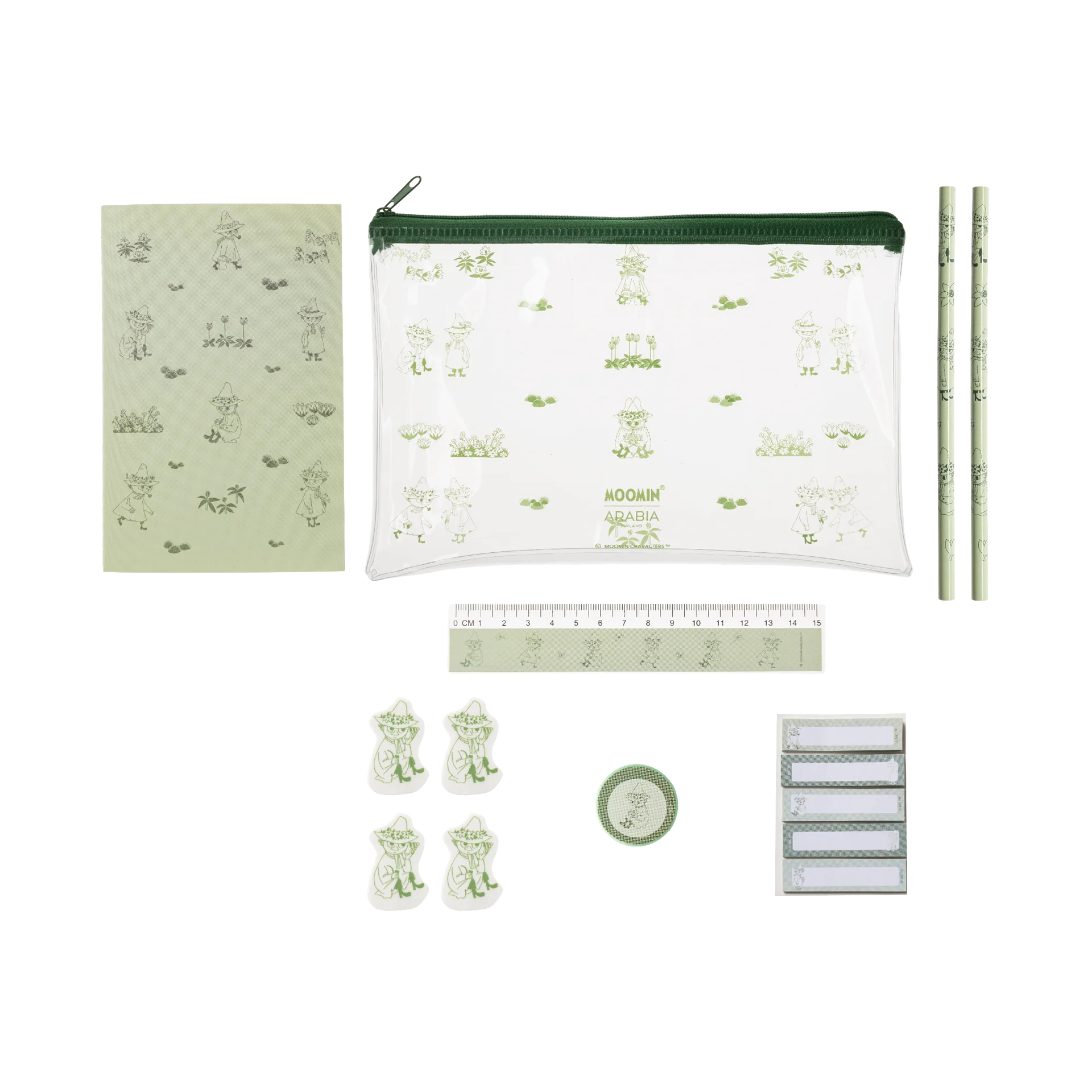 Moomin Pencil Case + Accessories - Snufkin