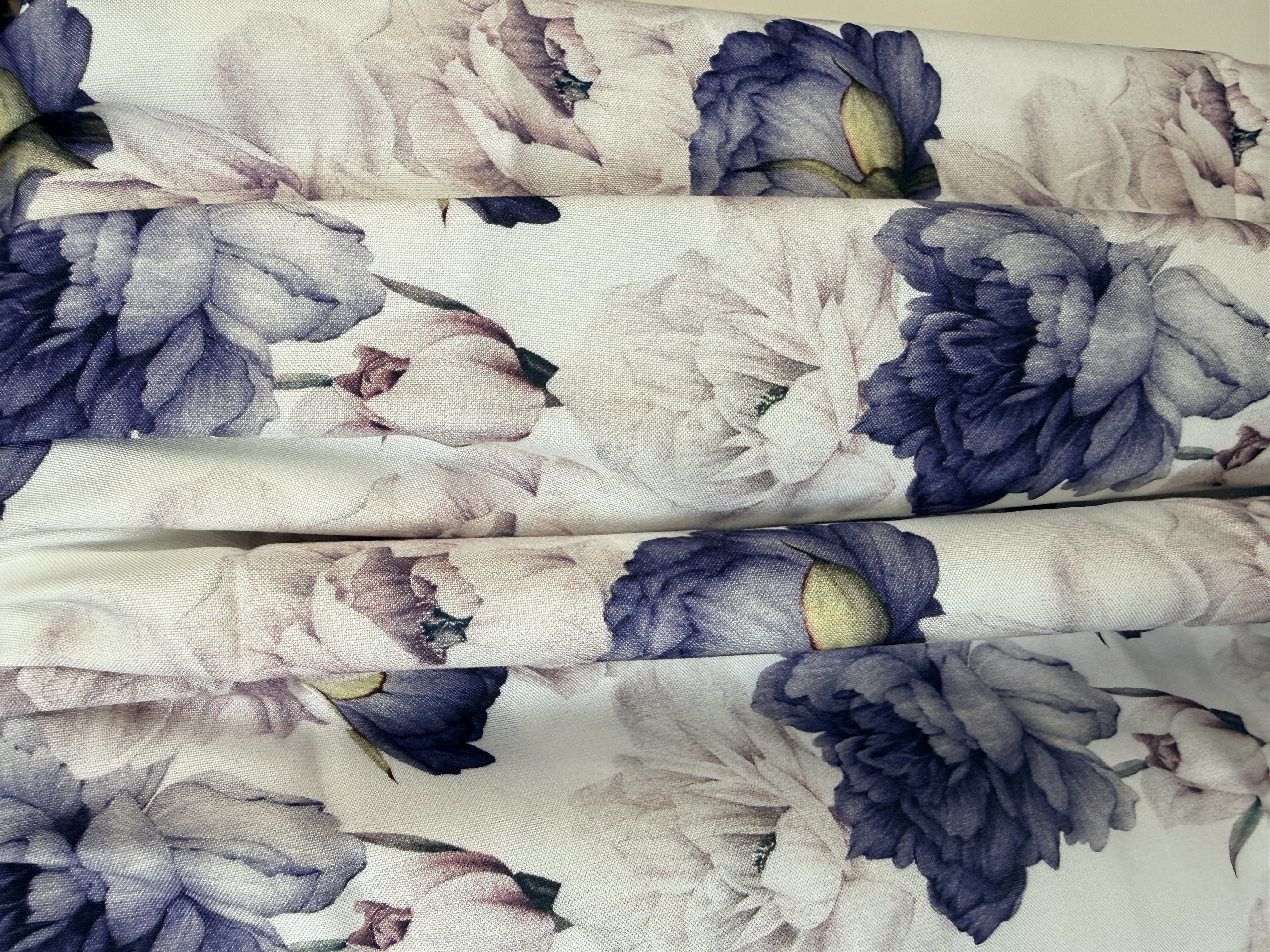 Lila blommor - vävd bambuviscose - 3