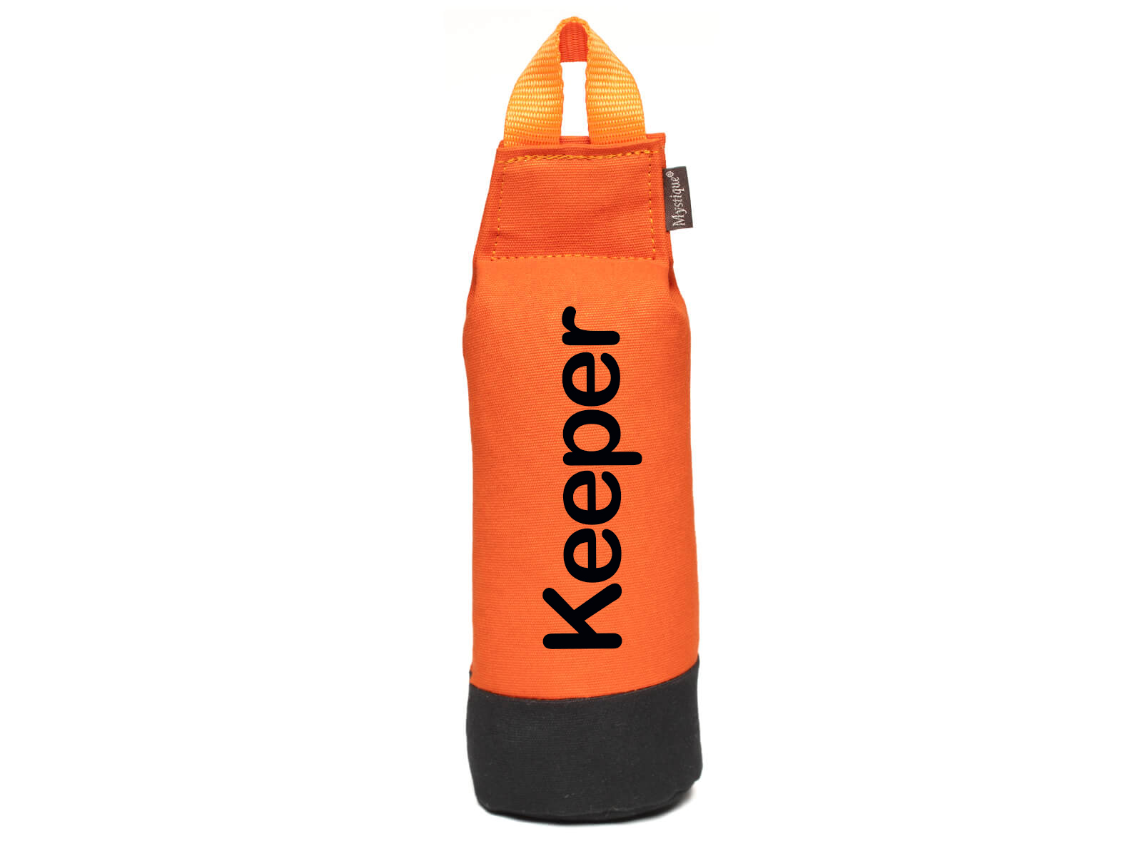 Dummy, linjetag, orange/svart 320g med namn