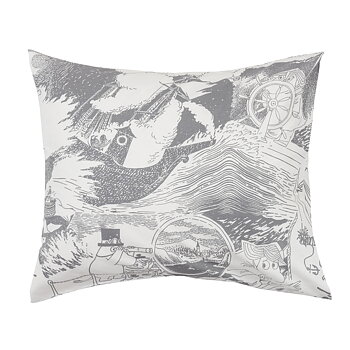 Moomin Pillowcase 50x60 cm - Sailing Gray