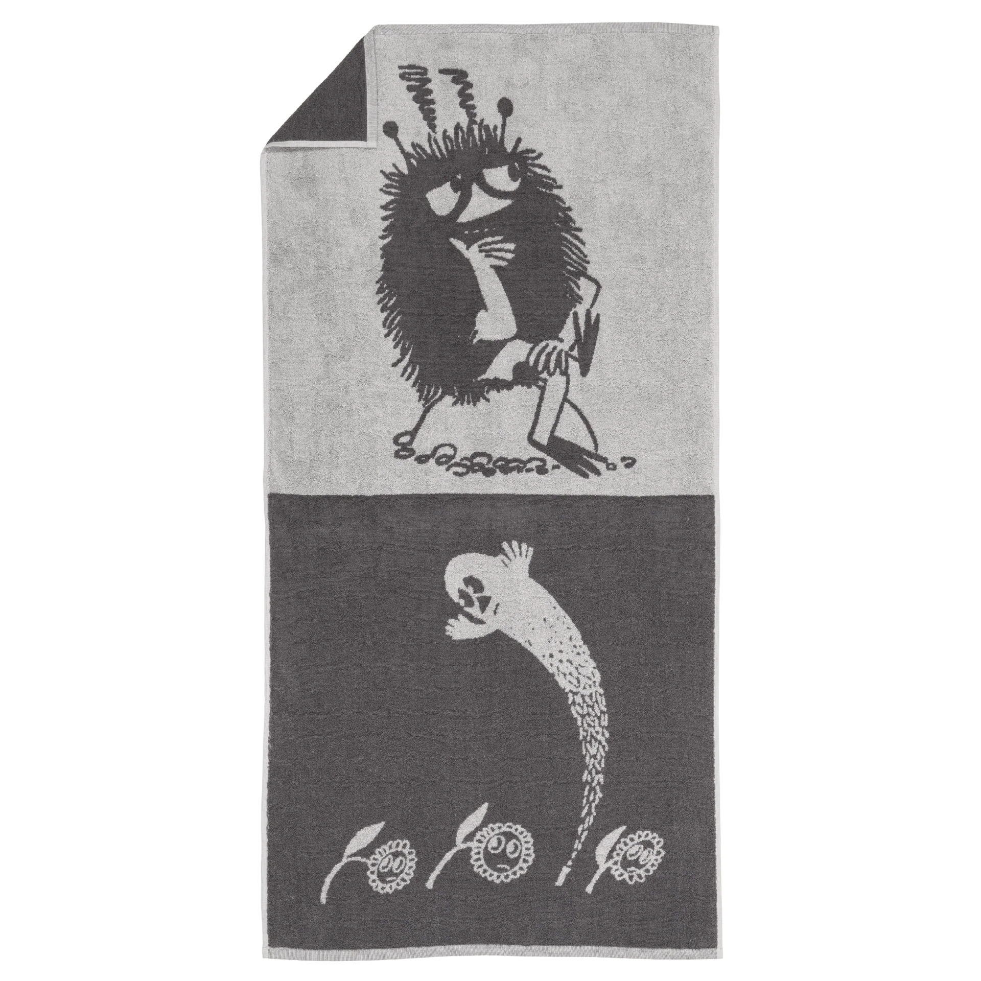 Mumin Badhandduk 70x140 cm - Stinky Grå