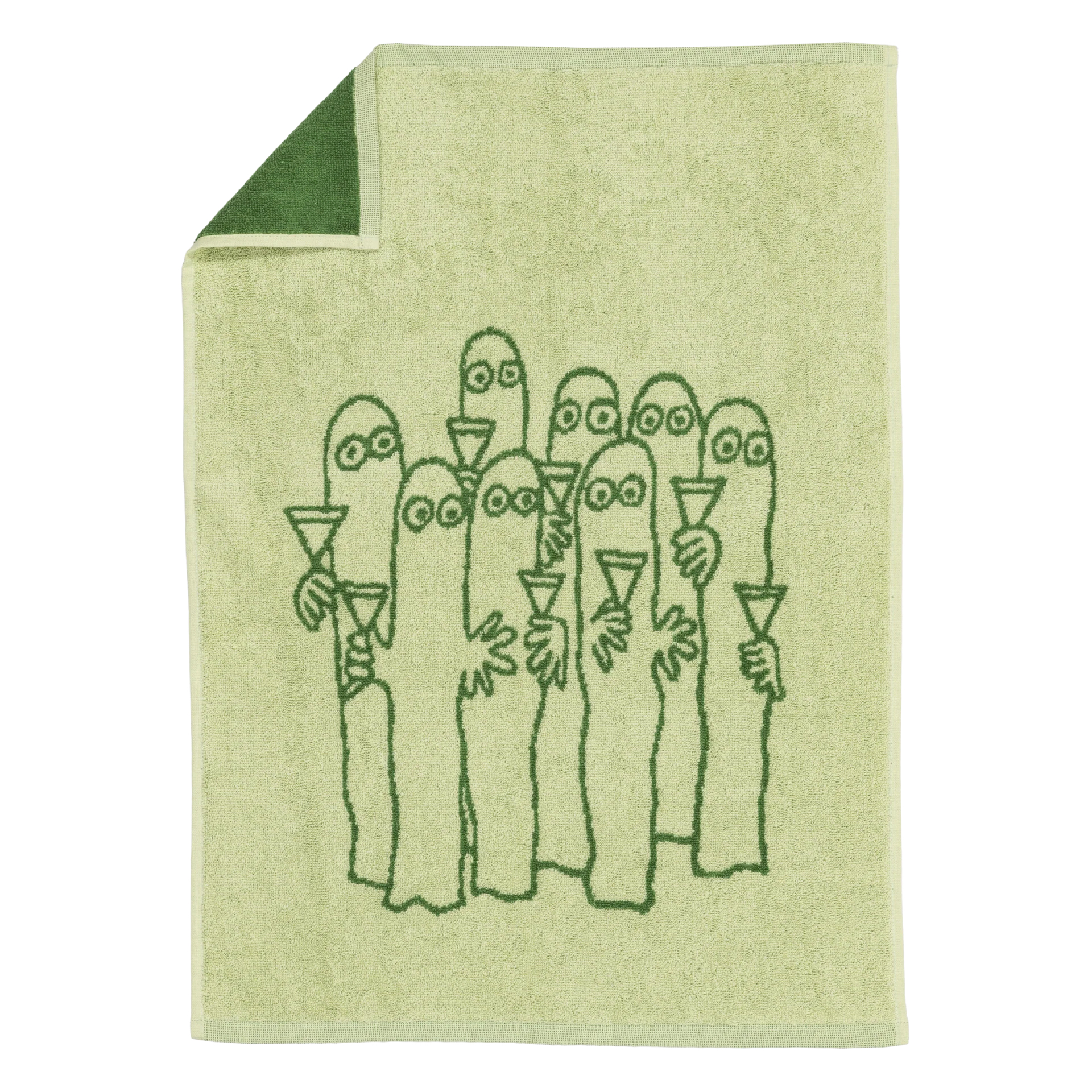 Moomin Towel 50x70 cm - The Hattifatteners Green